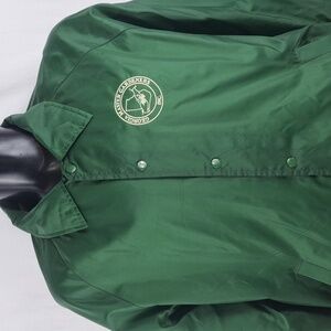 Y2k Georgia Master Gardener embroidered linned green LG coaches snap up jacket